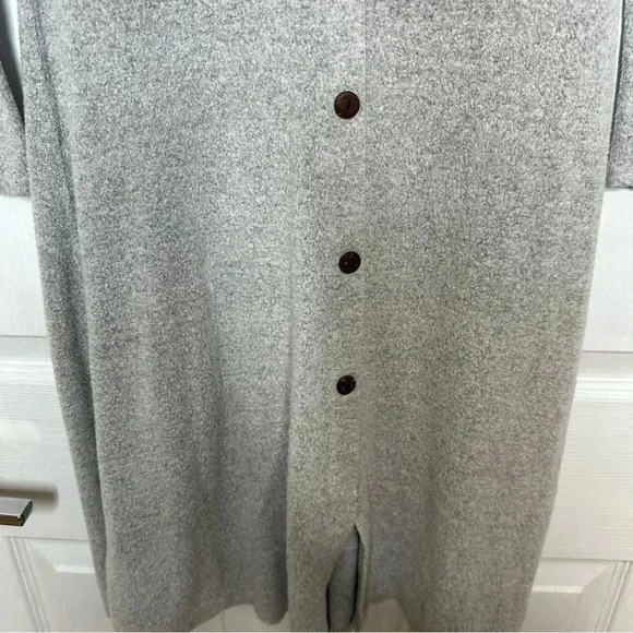 Monteau  Sweater Dress Buttons Grey Size Small - Picture 2 of 16